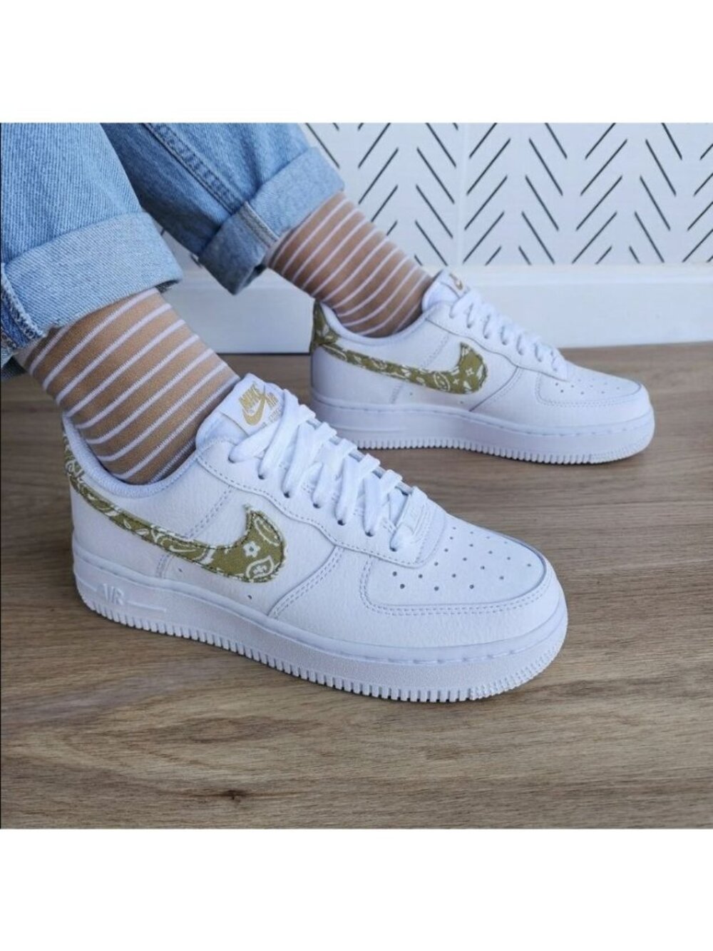 ❤️NIKE AIR FORCE 1 '07 ESS Pasley Sz 5 Women Shoes White Sneaker DJ9942-101 New